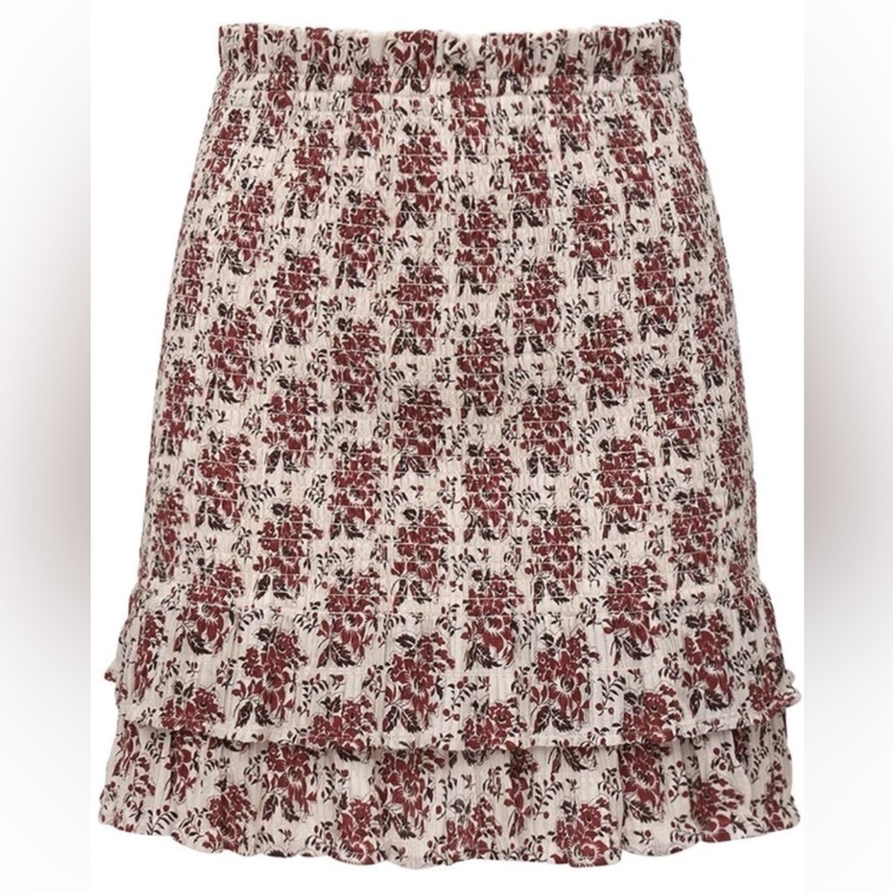 SIR. THE LABEL smocked ruffle floral skirt size small